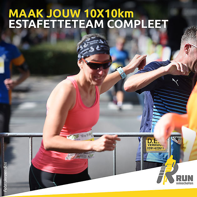 Maak jouw 10x10km Estafetteteam compleet - RUN Winschoten