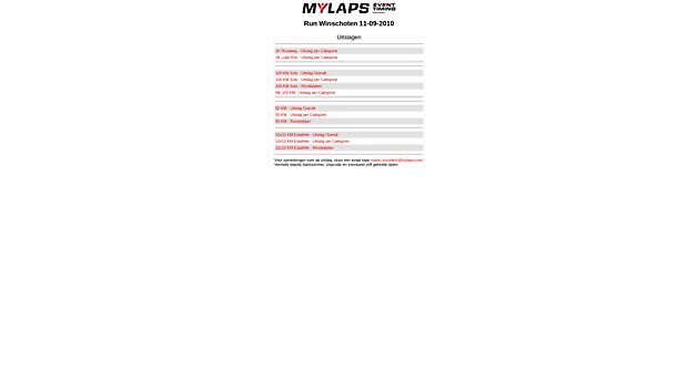 Results 2010 - RUN Winschoten